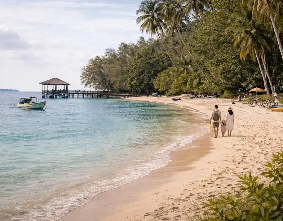 aktivtas di pulau harapan bersama keluarga